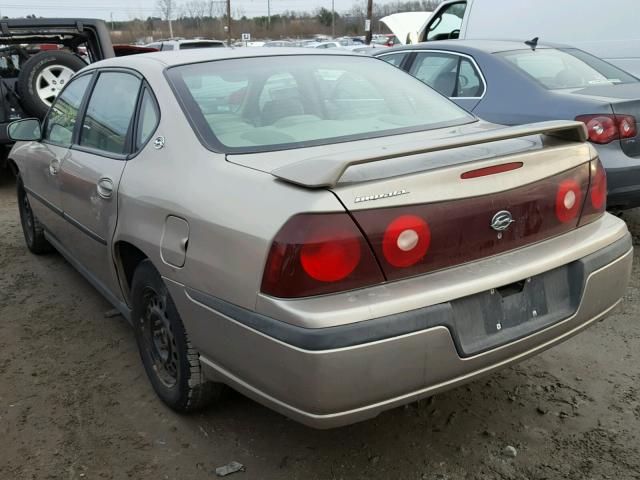 2G1WF52E139268783 - 2003 CHEVROLET IMPALA TAN photo 3