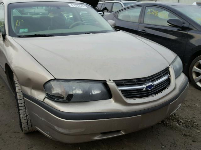 2G1WF52E139268783 - 2003 CHEVROLET IMPALA TAN photo 9