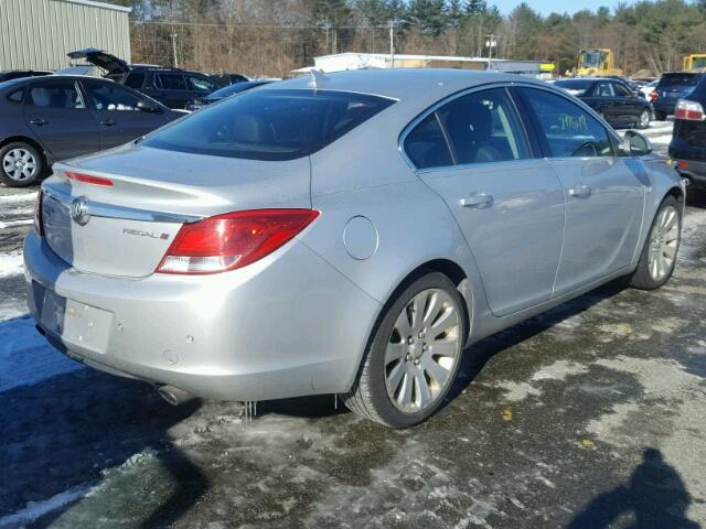 W04GZ5GV7B1133946 - 2011 BUICK REGAL CXL SILVER photo 4