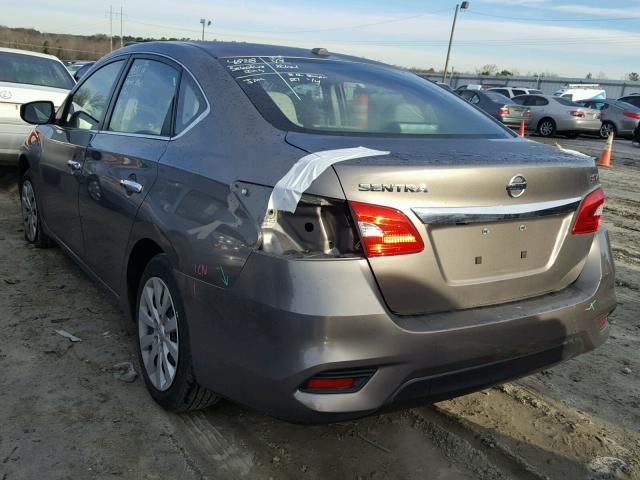 3N1AB7AP7GL683477 - 2016 NISSAN SENTRA S GRAY photo 3