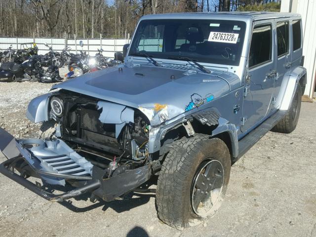 1C4BJWEG1CL176069 - 2012 JEEP WRANGLER U BLUE photo 2