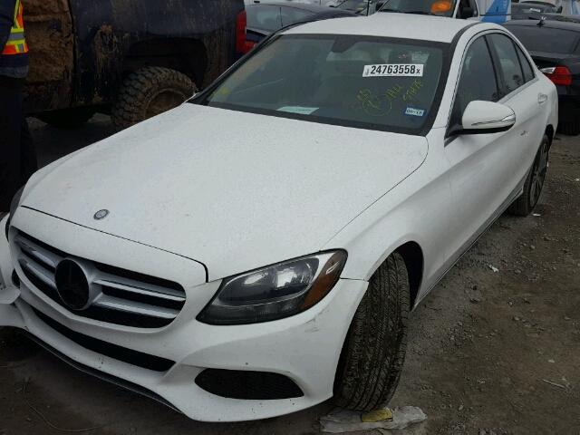 55SWF4JB7FU079188 - 2015 MERCEDES-BENZ C 300 WHITE photo 2