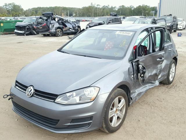 3VW2A7AU7FM076639 - 2015 VOLKSWAGEN GOLF TDI GRAY photo 2