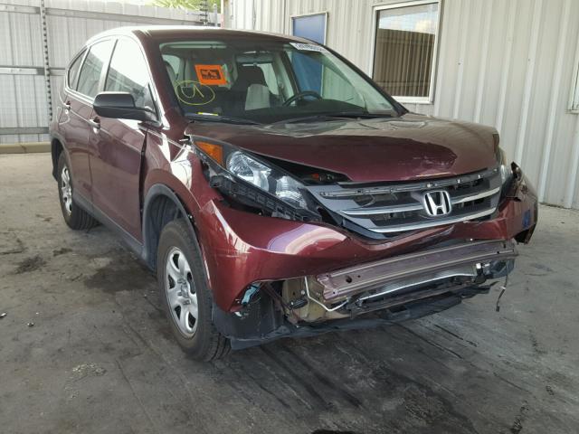 5J6RM3H38DL013427 - 2013 HONDA CR-V LX MAROON photo 1