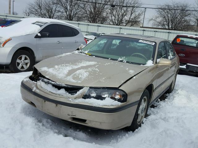 2G1WF52E949462785 - 2004 CHEVROLET IMPALA GOLD photo 2