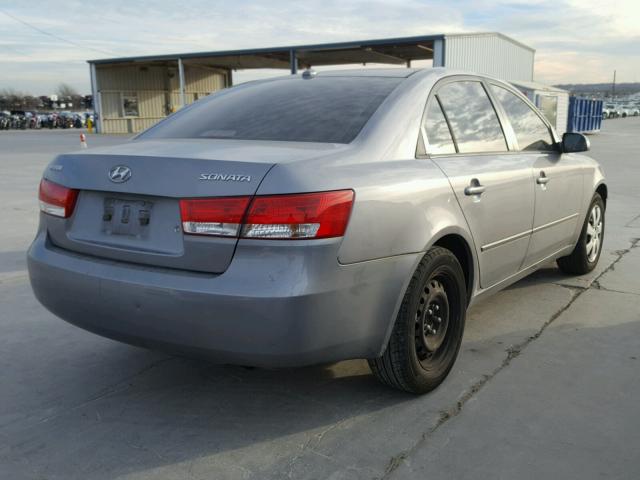 5NPET46C98H308594 - 2008 HYUNDAI SONATA GLS SILVER photo 4