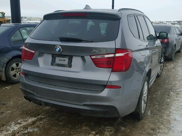 5UXWX7C5XBL732268 - 2011 BMW X3 XDRIVE3 GRAY photo 4