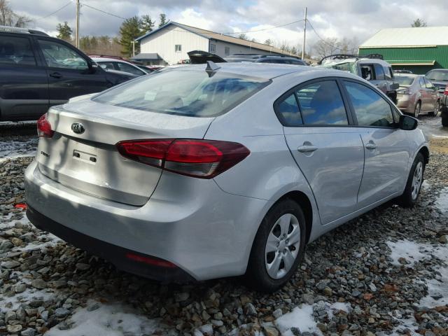 3KPFK4A72HE111837 - 2017 KIA FORTE LX SILVER photo 4