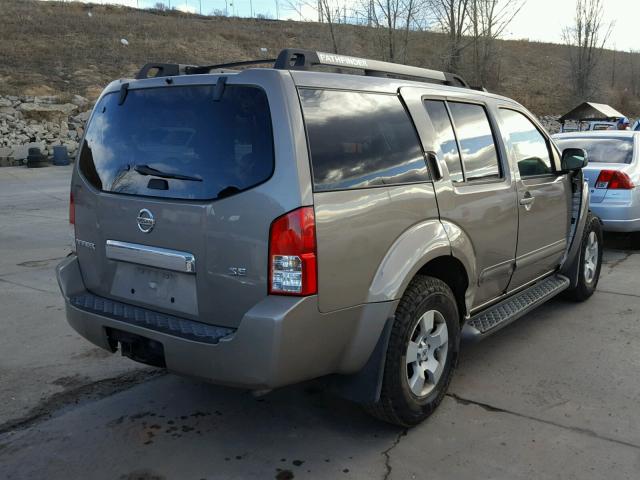 5N1AR18U47C617512 - 2007 NISSAN PATHFINDER BEIGE photo 4