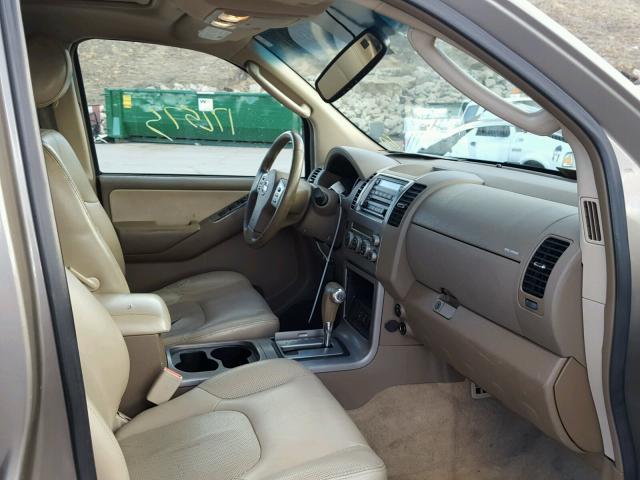 5N1AR18U47C617512 - 2007 NISSAN PATHFINDER BEIGE photo 5