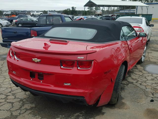 2G1FK3DJ7B9187389 - 2011 CHEVROLET CAMARO 2SS RED photo 4