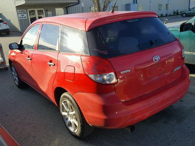 2T1KR32E74C270217 - 2004 TOYOTA MATRIX RED photo 3