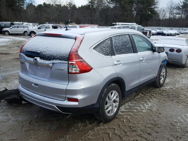 2HKRM4H77FH602636 - 2015 HONDA CR-V EXL SILVER photo 4