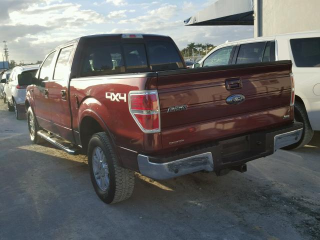 1FTFW1EV8AFD10009 - 2010 FORD F150 SUPER RED photo 3
