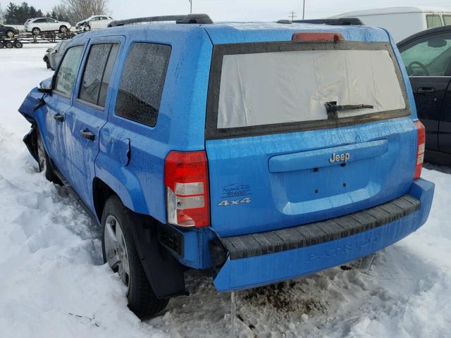 1J8FF28W28D512305 - 2008 JEEP PATRIOT SP BLUE photo 3