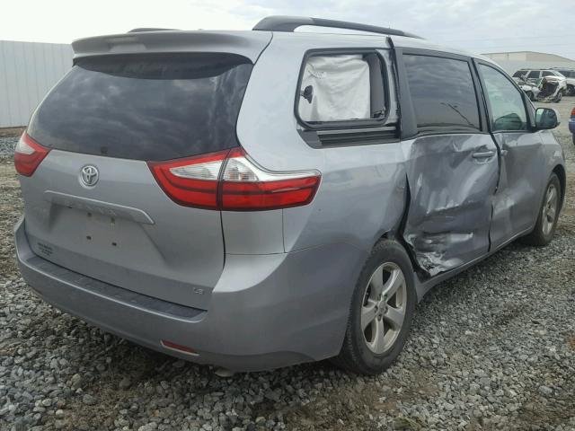 5TDKK3DCXFS672632 - 2015 TOYOTA SIENNA LE GRAY photo 4