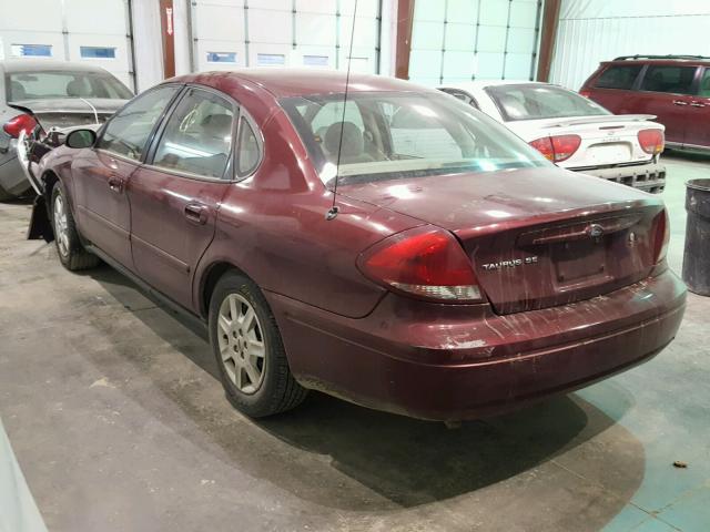 1FAFP53U07A145423 - 2007 FORD TAURUS SE RED photo 3