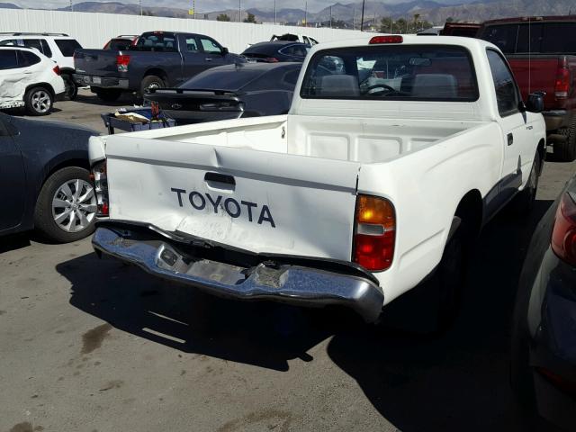 4TANL42N3VZ256774 - 1997 TOYOTA TACOMA WHITE photo 4