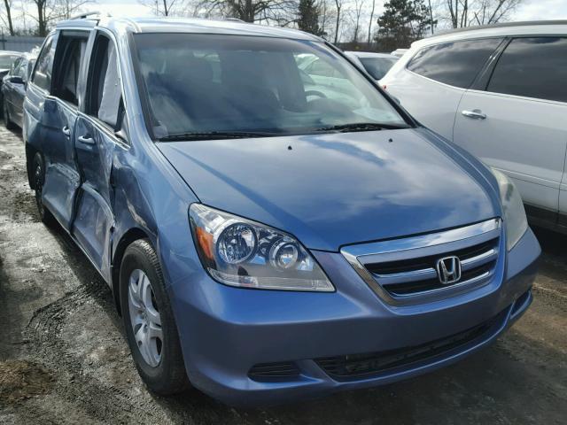 5FNRL38447B094211 - 2007 HONDA ODYSSEY EX BLUE photo 1