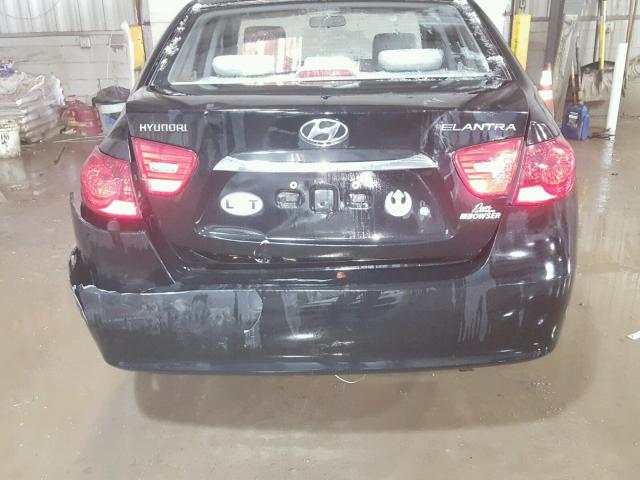 KMHDU4AD3AU021512 - 2010 HYUNDAI ELANTRA BL BLACK photo 9