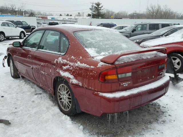 4S3BE635X37211318 - 2003 SUBARU LEGACY L BURGUNDY photo 3