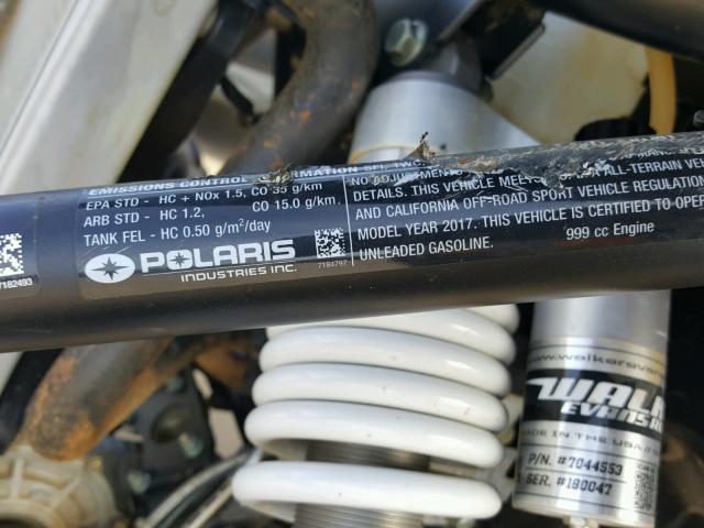 3NSVDE999HF924067 - 2017 POLARIS RZR XP 100 WHITE photo 10