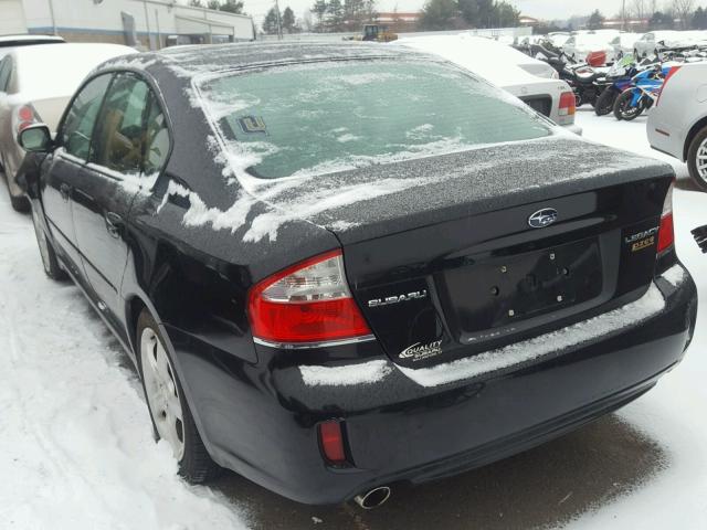 4S3BL626587224257 - 2008 SUBARU LEGACY 2.5 BLACK photo 3