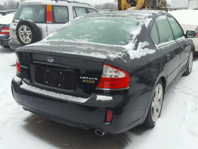 4S3BL626587224257 - 2008 SUBARU LEGACY 2.5 BLACK photo 4