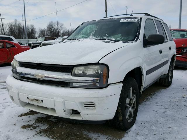 1GNDT13S152197565 - 2005 CHEVROLET TRAILBLAZE WHITE photo 2