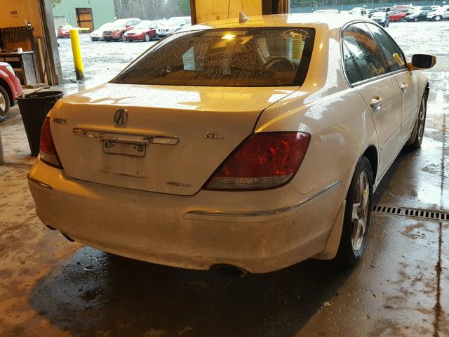 JH4KB16565C014260 - 2005 ACURA RL WHITE photo 4