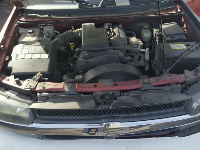 1GNET16S126135085 - 2002 CHEVROLET TRAILBLAZE MAROON photo 7