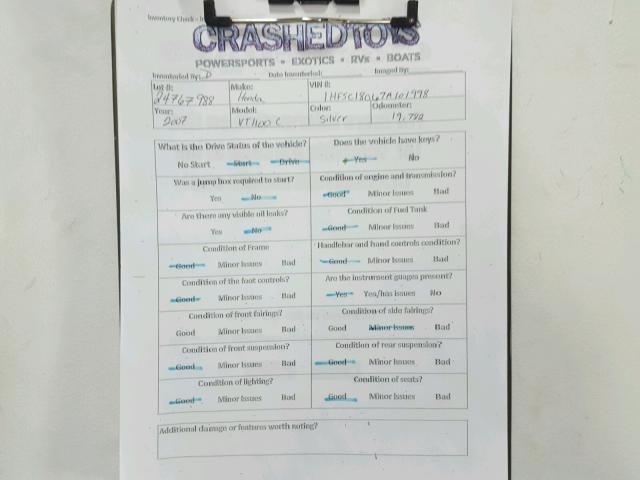 1HFSC18067A101998 - 2007 HONDA VT1100 C Gümüş foto 20