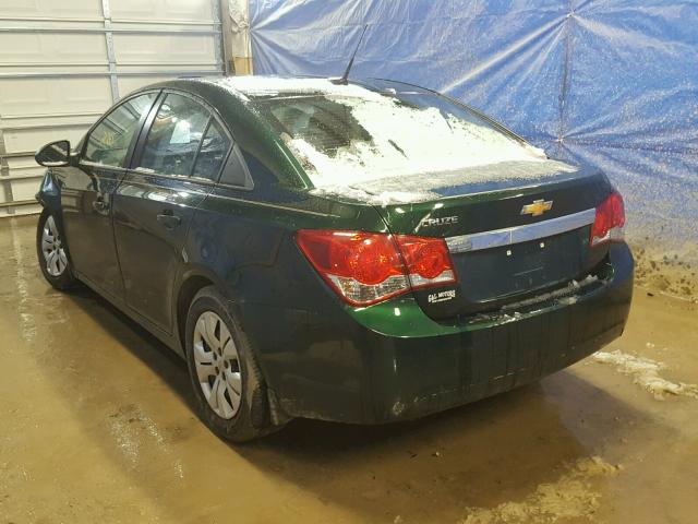 1G1PA5SG7E7390640 - 2014 CHEVROLET CRUZE LS GREEN photo 3