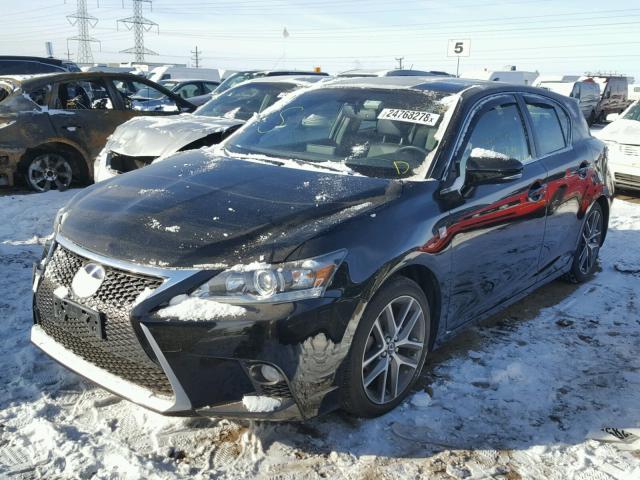 JTHKD5BHXF2211120 - 2015 LEXUS CT 200 BLACK photo 2