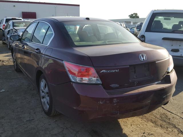 1HGCP2F80AA081029 - 2010 HONDA ACCORD EXL BURGUNDY photo 3