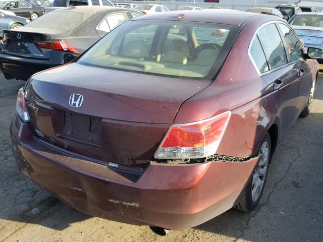 1HGCP2F80AA081029 - 2010 HONDA ACCORD EXL BURGUNDY photo 4