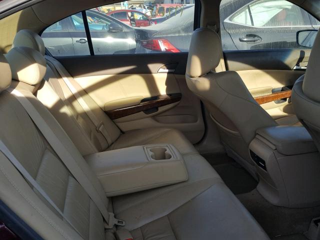 1HGCP2F80AA081029 - 2010 HONDA ACCORD EXL BURGUNDY photo 6