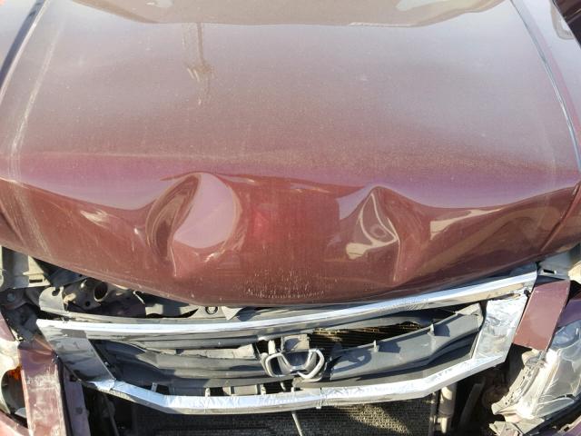 1HGCP2F80AA081029 - 2010 HONDA ACCORD EXL BURGUNDY photo 7