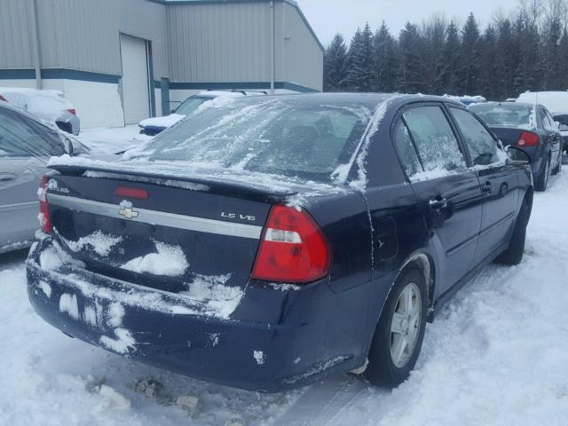 1G1ZT52875F257393 - 2005 CHEVROLET MALIBU LS BLUE photo 4