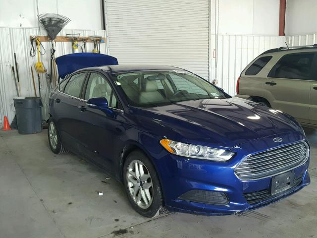 1FA6P0HD7E5361917 - 2014 FORD FUSION SE BLUE photo 1