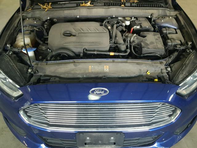 1FA6P0HD7E5361917 - 2014 FORD FUSION SE BLUE photo 7