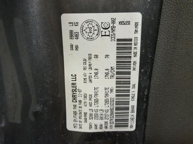 3D7KS28A08G163322 - 2008 DODGE RAM 2500 S GRAY photo 10