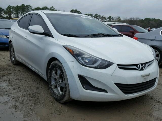 5NPDH4AE8EH524941 - 2014 HYUNDAI ELANTRA SE WHITE photo 1