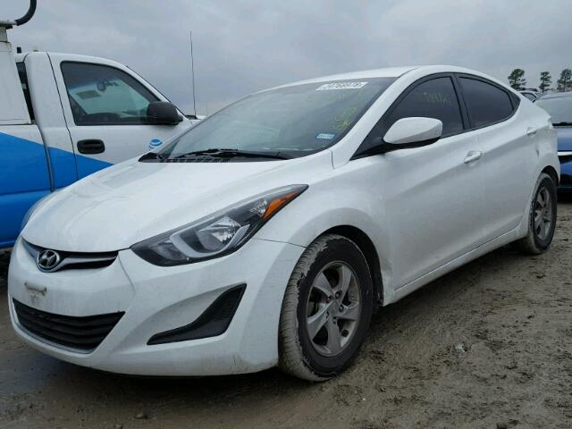 5NPDH4AE8EH524941 - 2014 HYUNDAI ELANTRA SE WHITE photo 2