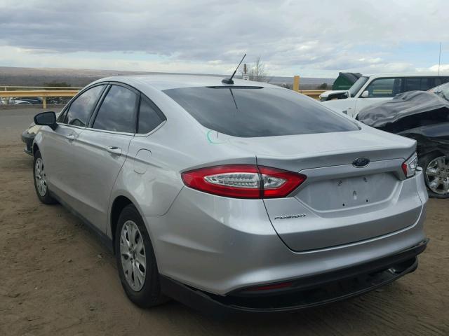 3FA6P0G7XER318536 - 2014 FORD FUSION S SILVER photo 3