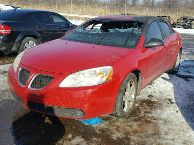 1G2ZG58NX74223959 - 2007 PONTIAC G6 BASE RED photo 2