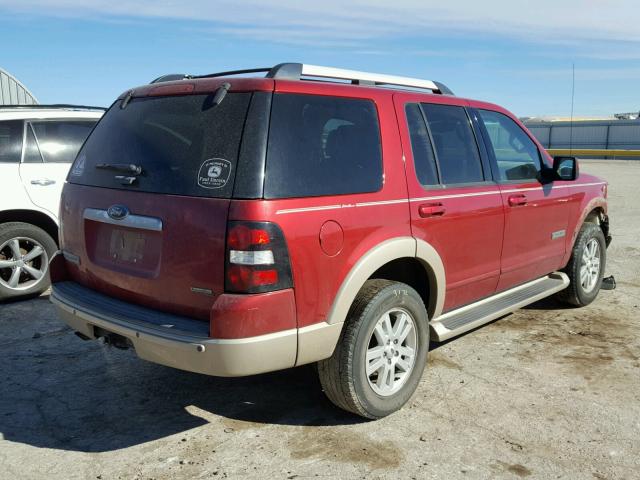 1FMEU74E26UB09551 - 2006 FORD EXPLORER E RED photo 4