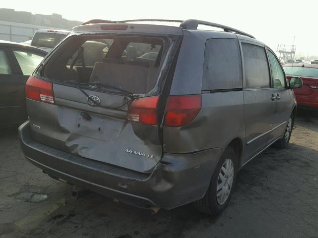 5TDZA23C15S374899 - 2005 TOYOTA SIENNA CE GRAY photo 4