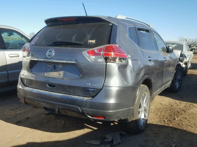 5N1AT2MV7EC859813 - 2014 NISSAN ROGUE S GRAY photo 4