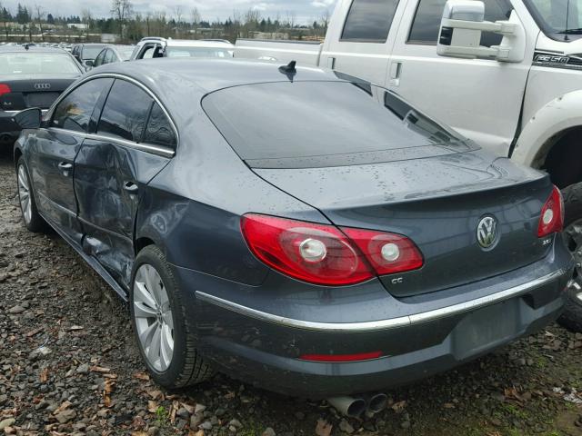 WVWMP7AN3AE567372 - 2010 VOLKSWAGEN CC SPORT GRAY photo 3